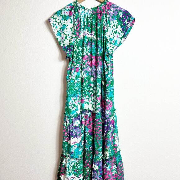 RAILS WOMEN JUNI DRESS FLORAL PRINT GREEN PINK MULTICOLOR SIZE LARGE NEW - Picture 6 of 6